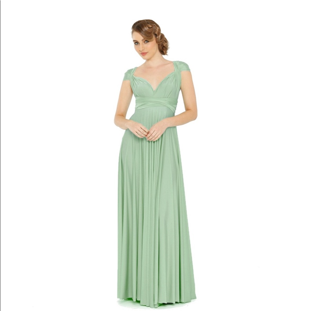 Frosted Sage convertible maxi dress